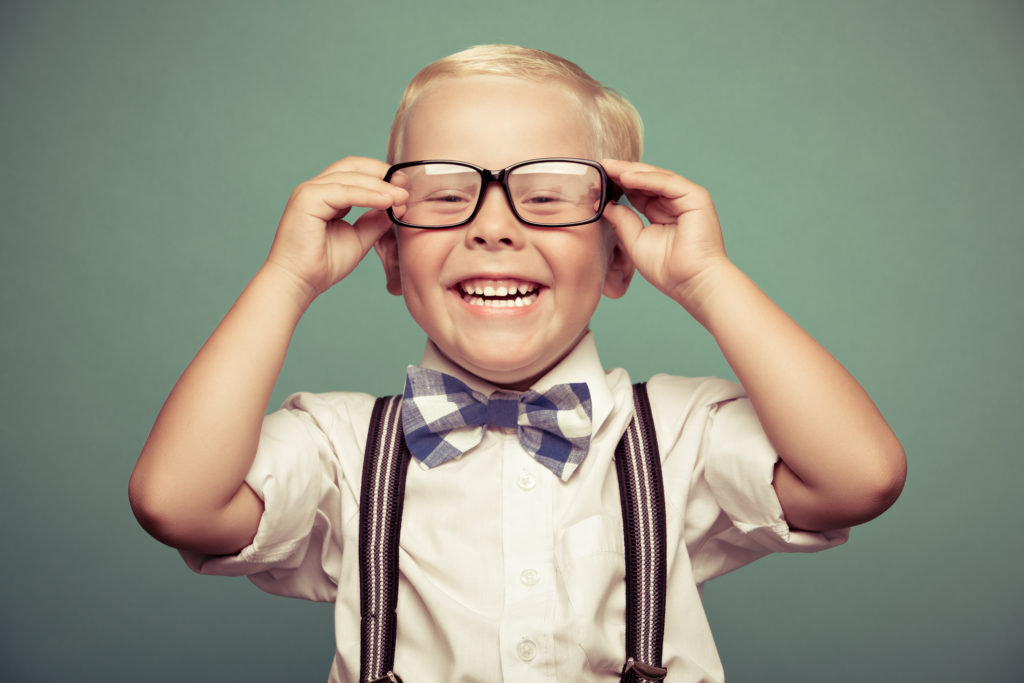 Child in bow tie and braces