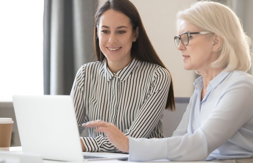 an employer training an older apprentice