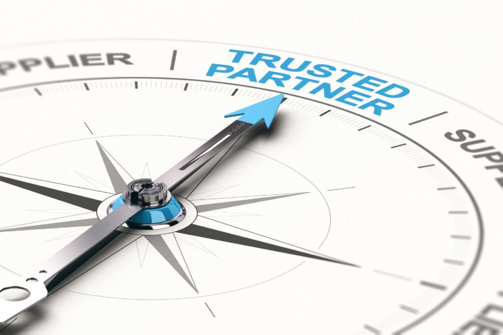 Compass pointing to Trusted Partner